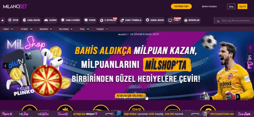 Milanobet944 Giriş Kaç Oldu? – Milanobet 944 Bahis Sitesi